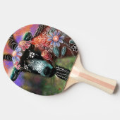 フローラお洒落ヤギ農場動物フローラ桃 卓球ラケット (横)