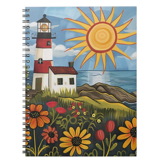 フローラお洒落ライトハウスノート ノートブック (正面)