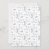 フローラお洒落ワイルドフラワー春ベビースワーシャワー 招待状 (裏面)