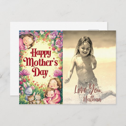 *~*フローラお洒落母の日の写真AP72 シーズンポストカード (正面/裏面)