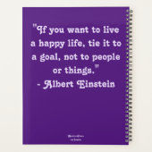 フローラお洒落紫色の青ピンクの花 プランナー手帳 (裏面)