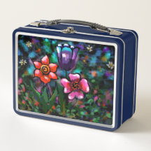 フローラお洒落紫色の青ピンクの花