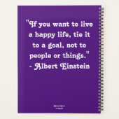 フローラお洒落紫色の黒ピンクの花 プランナー手帳 (裏面)