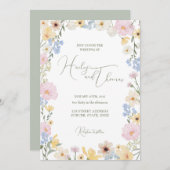 フローラお洒落結婚式招待状 招待状 (正面/裏面)