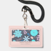 フローラお洒落豆類又は助産師 バッジ (正面（ネックストラップ付）)