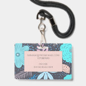 フローラお洒落豆類又は助産師 バッジ (裏面（ネックストラップ付）)