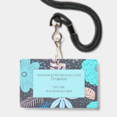 フローラお洒落豆類又は助産師 バッジ (裏面（ネックストラップ付）)