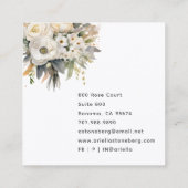 フローラお洒落開花フローリスト スクエア名刺 (裏面)