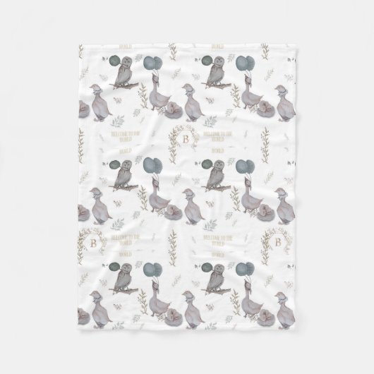 フローラお洒落,,子供部屋水彩物語 フリースブランケット (正面)