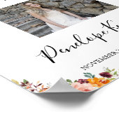 フローラお祝いのライフサイン、写真サイン ポスター (角)