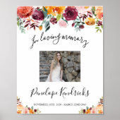 フローラお祝いのライフサイン、写真サイン ポスター (正面)