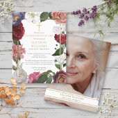 フローラお祝いのライフ金ゴールドCross Photo 案内ポストカード