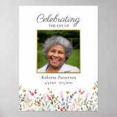 フローラお祝いの写真ダウンロード葬儀 ポスター (正面)