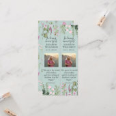 フローラお祝いの写真引用文ブックマーク カード (正面/裏面インサイチュ)