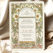 フローラお祝いオブライフbyアルフォンスミュシャ 招待状