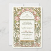 フローラお祝いオブライフbyアルフォンスミュシャ 招待状 (正面)