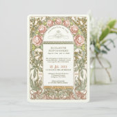 フローラお祝いオブライフbyアルフォンスミュシャ 招待状 (スタンド正面)