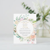 フローラお祝いライフ葬儀招待状 案内ポストカード (スタンド正面)