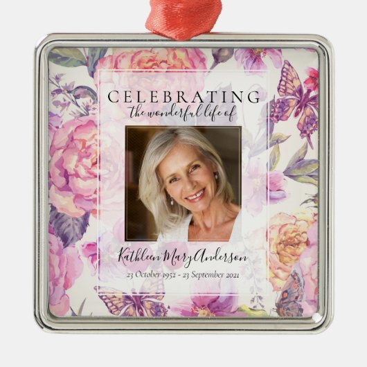 フローラお祝い記念碑 メタルオーナメント (正面)