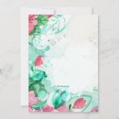 フローラお祝い 招待状 (裏面)