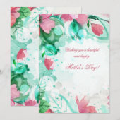 フローラお祝い 招待状 (正面/裏面)