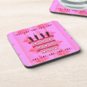 フローラお誕生日ケーキfor Her/Girls Artプリント コースター (左側)