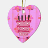 フローラお誕生日ケーキfor Her/Girls Artプリント セラミックオーナメント (左)