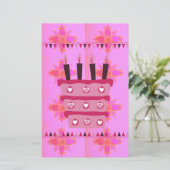フローラお誕生日ケーキfor Her/Girls Artプリント 便箋 (スタンド正面)