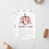 フローラかぼちゃがベビーを願う\,願い事 ノートカード (正面/裏面インサイチュ)