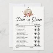 フローラかぼちゃの新郎新婦ゲーム 招待状 (正面)