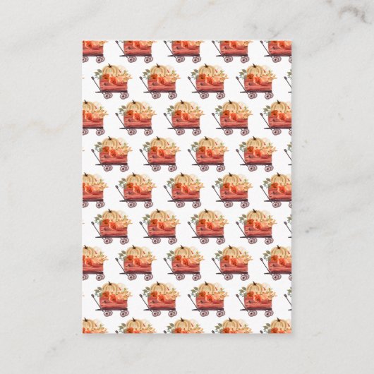 フローラかぼちゃトラックベビーショーおむつラッフル エンクロージャーカード (裏面)