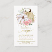 フローラかぼちゃブライダルシャワーレシピ要求 エンクロージャーカード (正面)