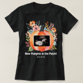 フローラかぼちゃ妊娠発表の超音波検査 Tシャツ (デザイン正面)