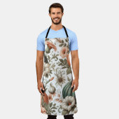 フローラかぼちゃ模様 エプロン (着用した状態)