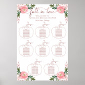 フローラかぼちゃ秋ブライダルシャワー座席表 ポスター (正面)