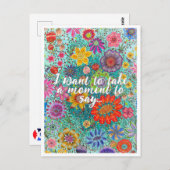 フローラから印刷されたオリジナルのアートワークはがき。 ポストカード (正面/裏面)