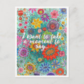 フローラから印刷されたオリジナルのアートワークはがき。 ポストカード (正面)