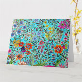 フローラから印刷されたグリーティングカードオリジナルのアートワーク カード (黄色い花)