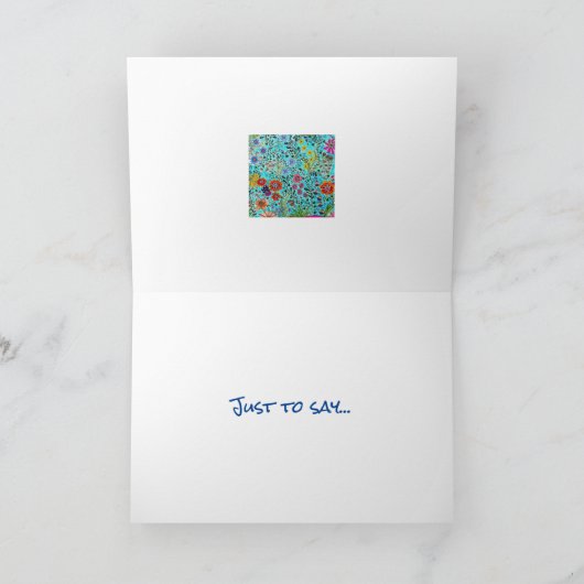 フローラから印刷されたグリーティングカードオリジナルのアートワーク カード (内部)