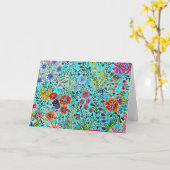 フローラから印刷されたグリーティングカードオリジナルのアートワーク カード (黄色い花)