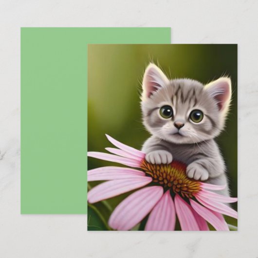 フローラかわいいグレー猫 (正面/裏面)