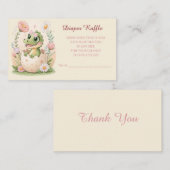 フローラかわいいベビーアリゲーターハッチングエッグ – ガール エンクロージャーカード (正面/裏面)