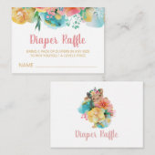 *~*フローラかわいいベビーベアーキュブおむつラッフル エンクロージャーカード (正面/裏面)