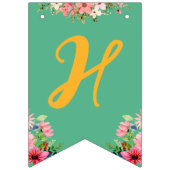 フローラかわいい子犬の子供の誕生日 バンティングフラッグ (第2の旗)