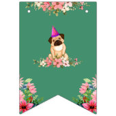 フローラかわいい子犬の子供の誕生日 バンティングフラッグ (第1の旗)