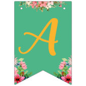 フローラかわいい子犬の子供の誕生日 バンティングフラッグ (第3の旗)