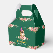 フローラかわいい子犬の子供の誕生日 フェイバーボックス (裏面サイド)