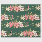 フローラかわいい子犬の子供の誕生日 ラッピングペーパー (フラット)