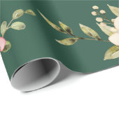 フローラかわいい子犬の子供の誕生日 ラッピングペーパー (ロールコーナー)