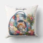 フローラかわいい猫装飾用クッション クッション (裏面)